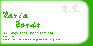 maria borda business card